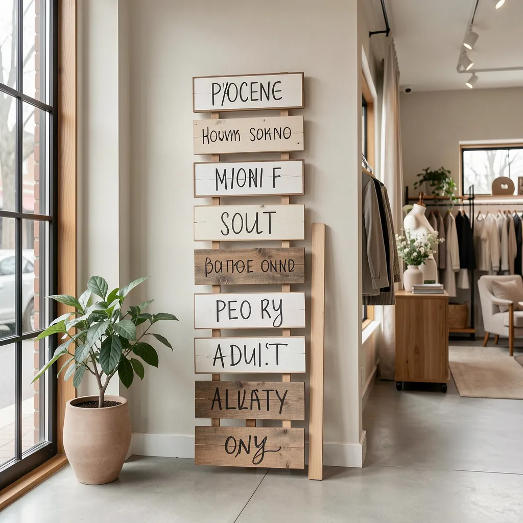 Wood frame leaner sign